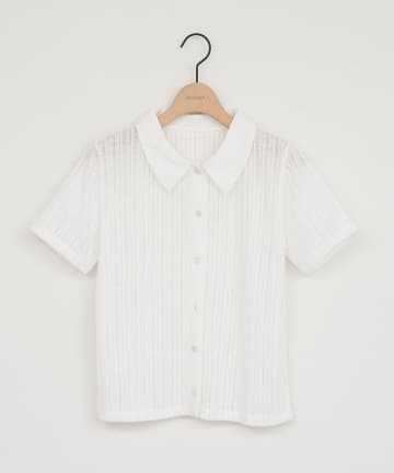 DISCOAT(ディスコート) 【WEB限定】シアー半袖カーディガン