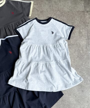 CPCM(シーピーシーエム) 【KIDS】【U.S. POLO ASSN.】カットティアードワンピース