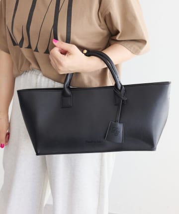 PUAL CE CIN(ピュアルセシン) フェイクレザー2WAYワイドBAG