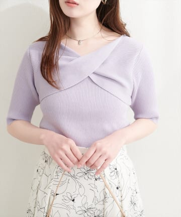 natural couture(ナチュラルクチュール) 【セットフェア対象】ねじりデザインニット