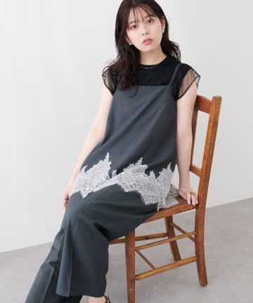 natural couture(ナチュラルクチュール) 〈osono〉レイヤード風サロペ