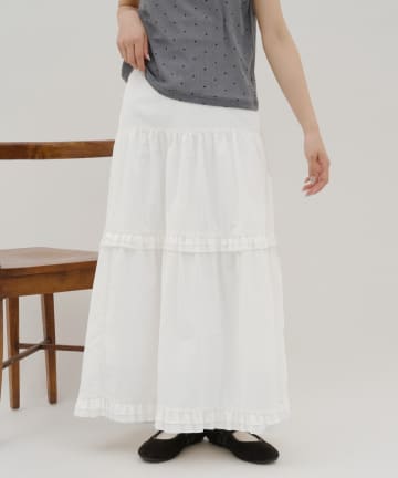 DISCOAT(ディスコート) 【umm./WEB限定】フリルフレアスカート