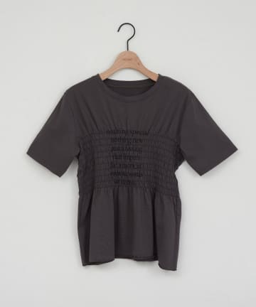 DISCOAT(ディスコート) シャーリングロゴTシャツ