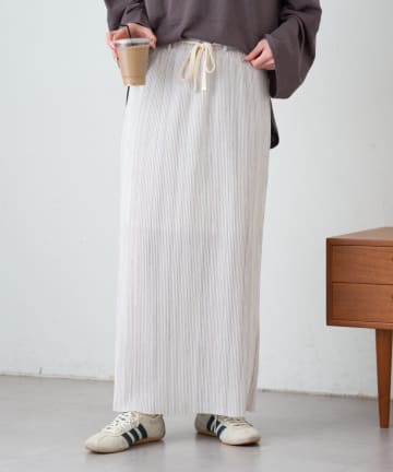 CIAOPANIC TYPY(チャオパニックティピー) カットプリーツウエスト紐Iラインスカート