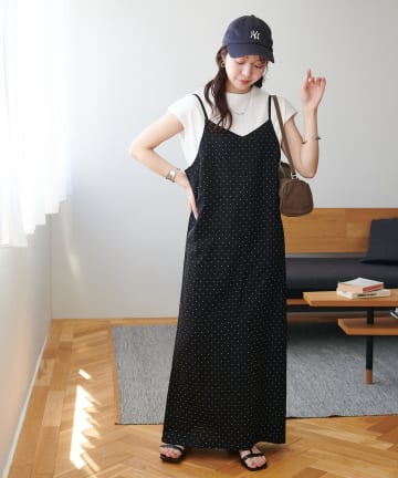 DISCOAT(ディスコート) 【WEB限定】マキシキャミドットワンピース
