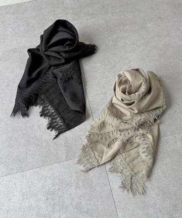 DOUDOU(ドゥドゥ) レーストリミングマルチWAYストール