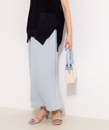 NOLLEY'S(ノーリーズ) ウォッシャブルハイスペックサテンロングスカート