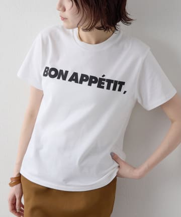 Whim Gazette(ウィム ガゼット) 【Drawing Numbers】ボナペティプリントTシャツ