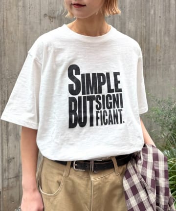 CIAOPANIC TYPY(チャオパニックティピー) 【UNISEX】【プラスサイズあり】スラブ天竺ピグメントロゴTEE