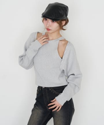 RAY CASSIN(レイカズン) ニットショートボレロ