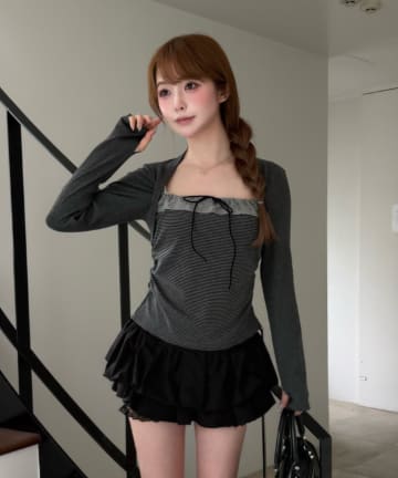 RAY CASSIN(レイカズン) レイヤードボレロT