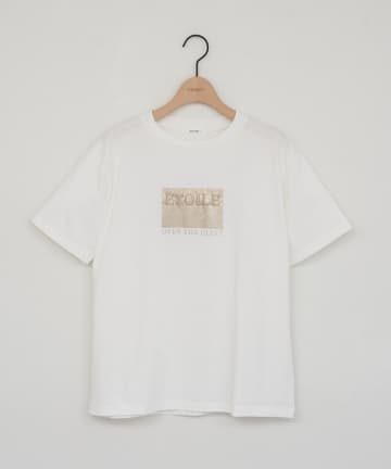 DISCOAT(ディスコート) 【WEB限定】発砲箔プリント半袖Tシャツ