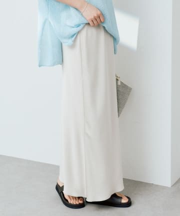 RIVE DROITE(リヴドロワ) 予約【ストレスフリーな履き心地】バイアスサテンナロースカート