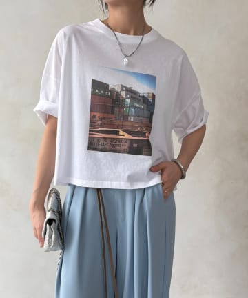 DOUDOU(ドゥドゥ) フォトプリントTEE