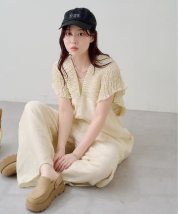 Kastane(カスタネ) 【WEB限定/前後2WAY/3サイズ展開】ギャザーオールインワン