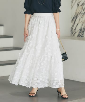 La boutique BonBon(ラブティックボンボン) 3Dレーススカート