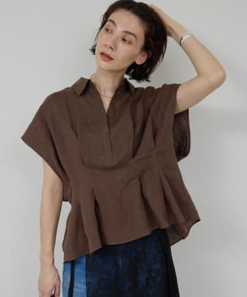 GALLARDAGALANTE(ガリャルダガランテ) 【リバイバル！】【WEB限定】ハーフスリーブウエストシェイプシャツ