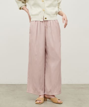 LARUTA(ラルータ) [Web限定]パウダーサテンイージーパンツ