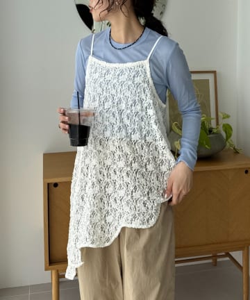 CIAOPANIC TYPY(チャオパニックティピー) 【willow】アシメレースヘムラインキャミチュニック