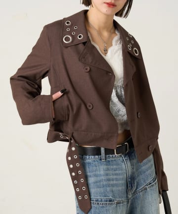 OUTLET(アウトレット) 【WHO'S WHO gallery】アイレットショートPジャケット