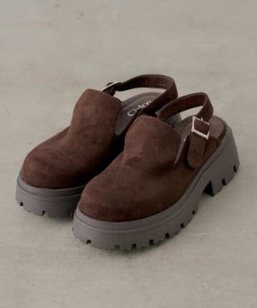 OUTLET(アウトレット) 【Chico】厚底スエードサボ