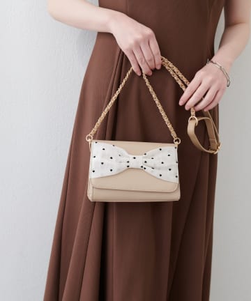 natural couture(ナチュラルクチュール) 〈canami〉2WAYリボンバッグ