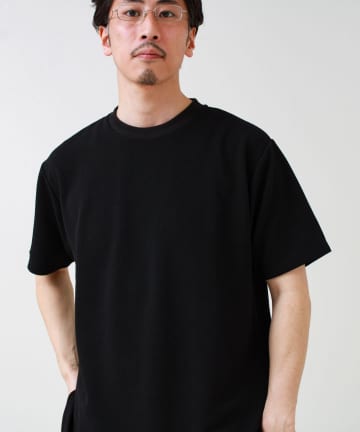 FREDY & GLOSTER(フレディ アンド グロスター) 【立体感素材】フクレジャガード 半袖Tシャツ