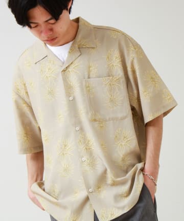 FREDY & GLOSTER(フレディ アンド グロスター) 【選べる6柄】オールオーバーパターン 半袖オープンカラーシャツ