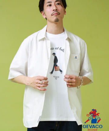 FREDY & GLOSTER(フレディ アンド グロスター) 【GEVACO/ゲバコ】レギュラーカラー半袖シャツ