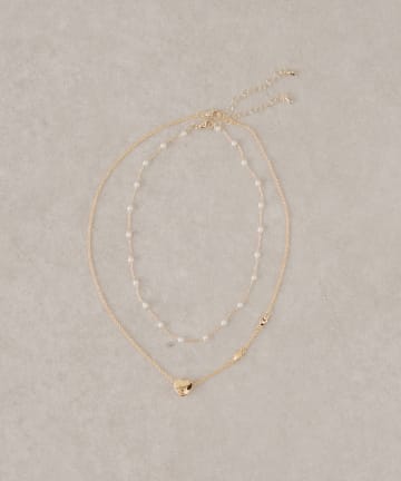 Chico(チコ) ハートモチーフ付きアシメデザインネックレス