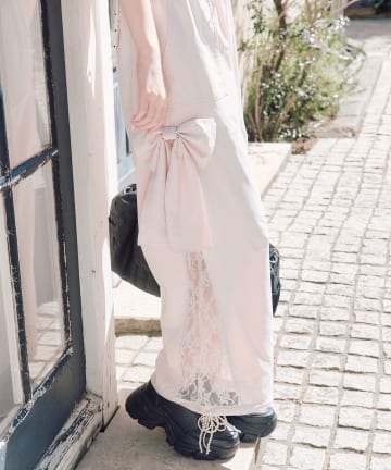 OLIVE des OLIVE(オリーブ デ オリーブ) サイドレースリボンカーゴパンツ