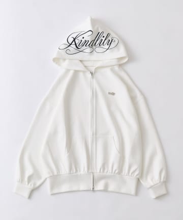 OLIVE des OLIVE(オリーブ デ オリーブ) フードロゴ刺繍キラキラパーカー