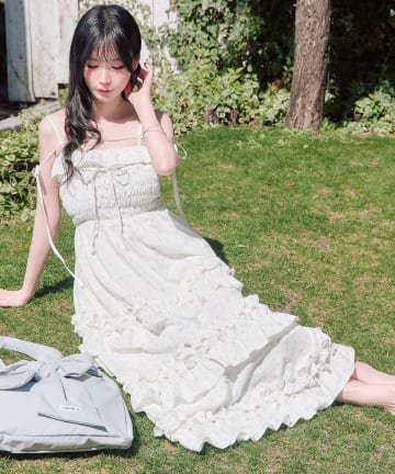 OLIVE des OLIVE(オリーブ デ オリーブ) Saxe flower stroll ロングワンピ