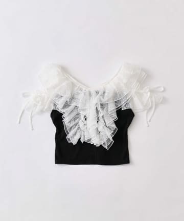 Belle Charme(ベルシャルム) Elegant Frill Lace Tops