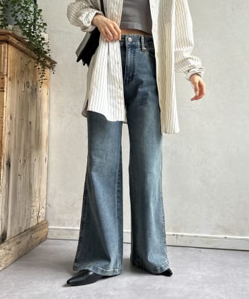 LOCUST(ローカスト) 【Wrangler】デニムフレアバギー