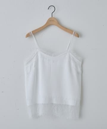 DISCOAT(ディスコート) シワサテンレース使いキャミ