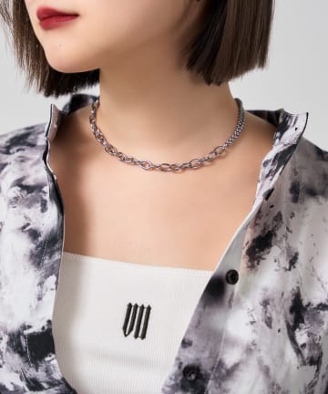 Remind me and forever(リマインドミーアンドフォーエバー) 【Mavie..7】アシメチェーンチョーカーネックレス