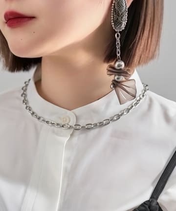 Remind me and forever(リマインドミーアンドフォーエバー) 【Mavie..7】ボリュームチェーンチョーカーネックレス