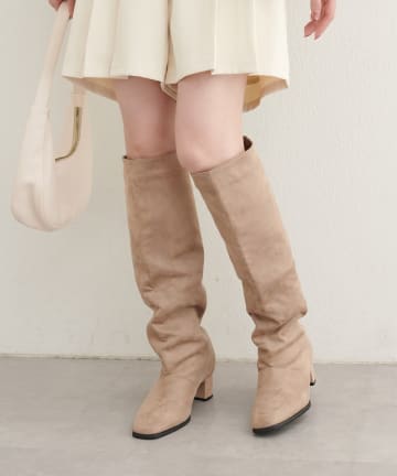 NICE CLAUP / OLIVE des OLIVE OUTLET(ナイスクラップ  / オリーブ デ オリーブ アウトレット) 【natural couture】スエードロングブーツ