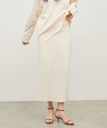 LARUTA(ラルータ) UV接触冷感シンプルIラインニットスカート