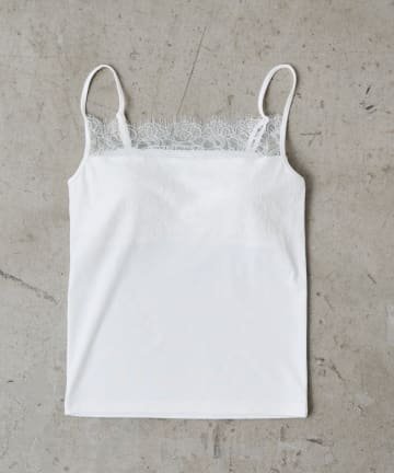 LOUNGEDRESS(ラウンジドレス) 【earthy_/アーシー】カップ付きレースキャミソール