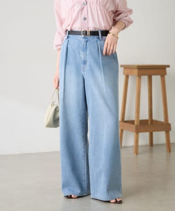 COLLAGE GALLARDAGALANTE(コラージュ ガリャルダガランテ) 【夏でも涼しいデニム】Q.anosライトオンスタックデニム