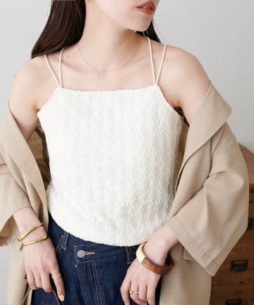 DISCOAT(ディスコート) レースカップ付キャミ