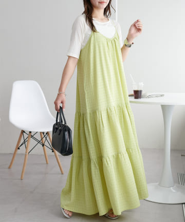 OUTLET(アウトレット) 【Discoat】ティアードキャミワンピース