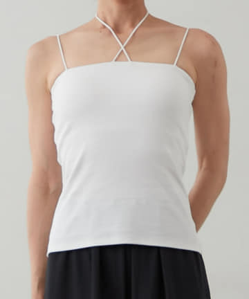 OUTLET(アウトレット) 【earthy_】オーガニックコットンカップ付きホルターストラップキャミソール