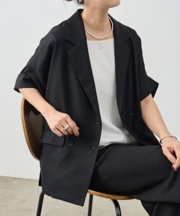 BEARDSLEY(ビアズリー) 麻調合繊フレンチジャケット《LIVETART》