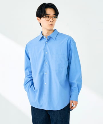 FREDY & GLOSTER(フレディ アンド グロスター) 【ニューベーシック】ワッシャーポプリンシャツ ロングスリーブ