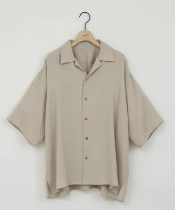 DISCOAT(ディスコート) 【Enlude】ドビー開襟オーバーシャツ《ユニセックス》