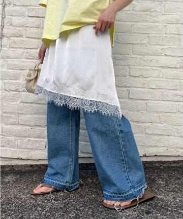 CIAOPANIC TYPY(チャオパニックティピー) 【+1で着映え】裾レースアシメスカート