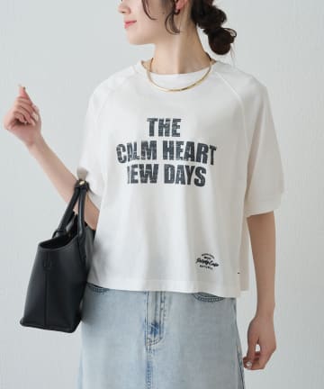 PUAL CE CIN(ピュアルセシン) 【汗ジミ防止加工】ロゴプリントTシャツ